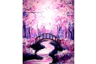 Paint Nite: Bridge under the Cherry Blossoms